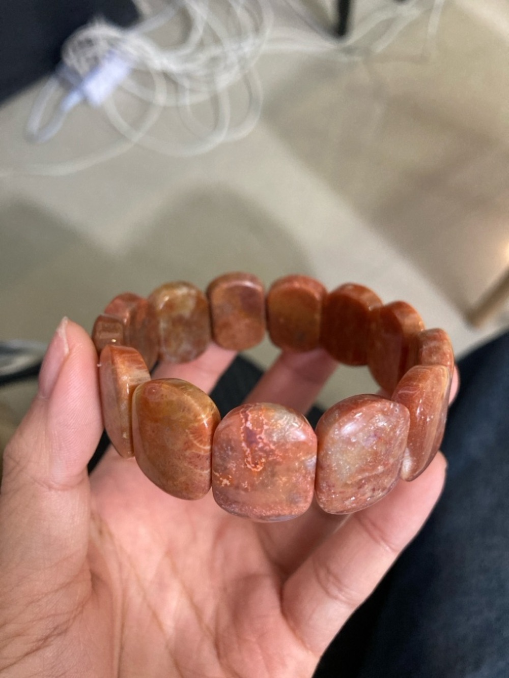 Handcrafted Orange Coral Stone Women Jewelry